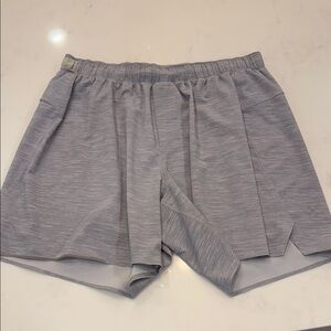 lululemon athletica Light Gray Surge Linerless 6” Shorts